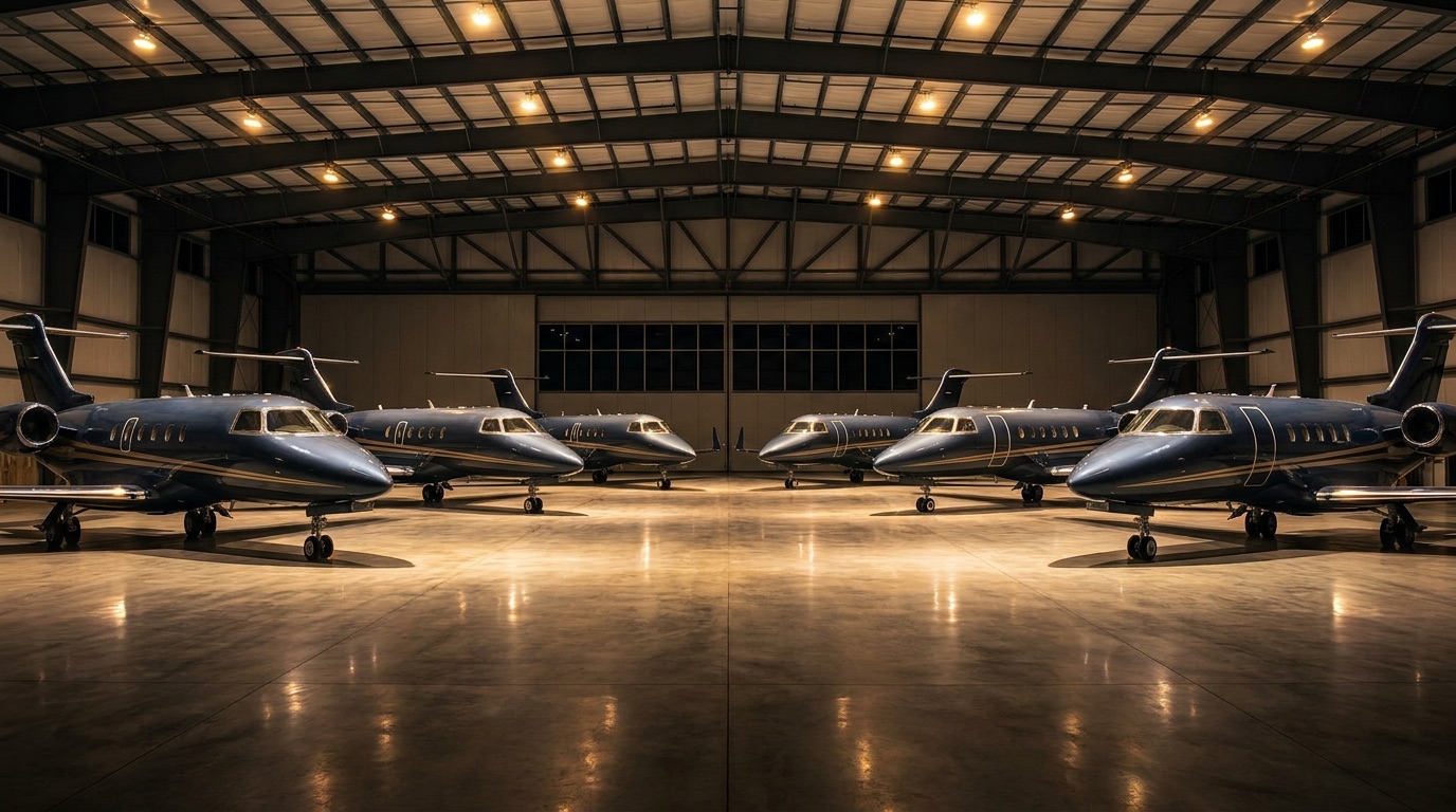 Fractional fleet of business jets